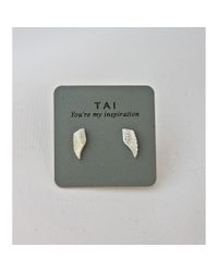 Tai | Metallic Wing Stud | Lyst