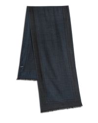 Saks Fifth Avenue | Blue Double Face Wool & Silk Scarf for Men | Lyst