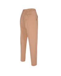 Paul Smith | Natural Women's Peach Wool Pleated Trousers | Lyst