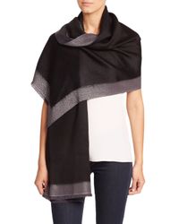 Bajra | Black Frame Silk & Cashmere Scarf | Lyst