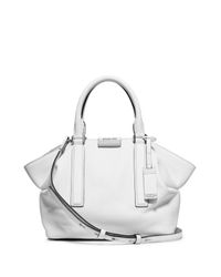 Michael Kors | White Lexi Small Leather Satchel | Lyst