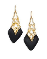 Alexis Bittar | Metallic Imperial Lucite & Crystal Georgian Lace Wire Drop Earrings | Lyst