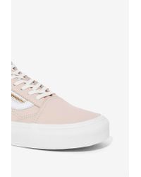 Vans Old Skool Zip Leather Sneaker in Pink - Lyst