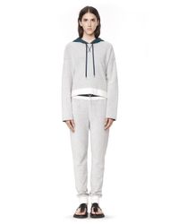 Alexander Wang Gray French Terry Sweatshirt With Hood