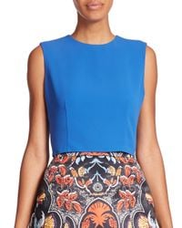 Alice + Olivia | Blue Klynn Crop Top | Lyst