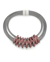 Lafayette 148 New York | Purple Rings Mesh-chain Necklace | Lyst
