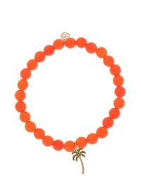 Sydney Evan | Orange Agate Palm Tree Bracelet | Lyst