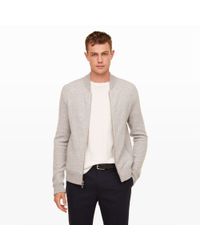Club Monaco | Gray Boiled Bomber for Men | Lyst