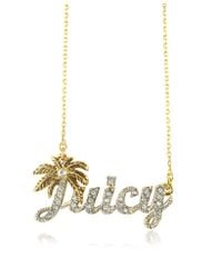 Juicy Couture | Metallic Juicy Palm Signature Necklace | Lyst