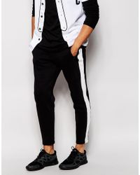 black smart joggers mens