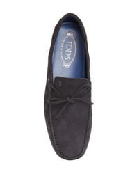 Tod's | Blue City Gommino Nubuck Loafers for Men | Lyst