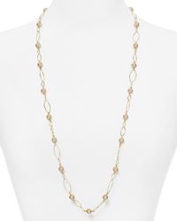 Pink Pony | Gold Lauren Faux Pearl Necklace, 36" | Lyst