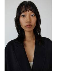 Acne Fn-wn-outw000088 Black Double Breasted Coat