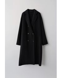Acne Fn-wn-outw000088 Black Double Breasted Coat