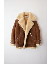 shearling jacket white