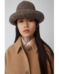 Acne Fn-wn-outw000053 Camel Brown Short Cocoon Coat