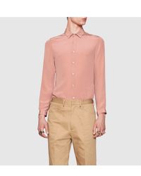 mens pink gucci shirt