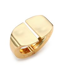 Giles & Brother | Metallic Stirrup Cuff Bracelet/Goldtone | Lyst