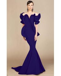 Mnm Couture 2328 Peplum Off-shoulder 