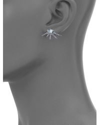 Alexis Bittar Fine | Midnight Marquis Blue Quartz, Sapphire & Sterling Silver Burst Stud Earrings | Lyst