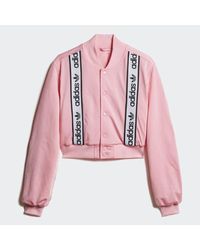 pink adidas bomber