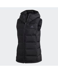 adidas Synthetic Helionic Down Vest in Black | Lyst