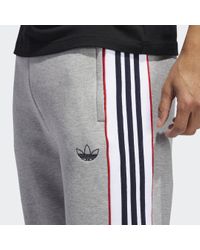 adidas 3-Stripes Panel Jogginghose in Grau für Herren - Lyst