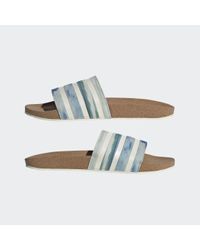 Chancla Adilette Cork adidas de hombre de color Blanco | Lyst
