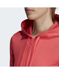 Adidas Red Essentials Linear Kapuzenjacke