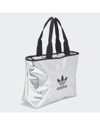 Adidas Synthetic Shopper Bag In Silver Metallic Lyst