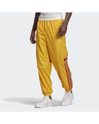 adidas Synthetic 3d Trefoil 3-stripes Tracksuit Bottoms in Yellow for Men |  Lyst
