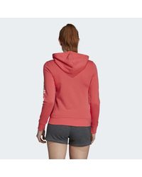 Adidas Red Essentials Linear Kapuzenjacke