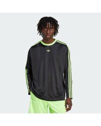 adidas Tour Jacquard Stripe Jersey Long Sleeve in Blue for Men