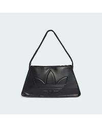 adidas Polyurethane Outline Trefoil Shopper Bag in Black