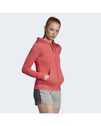 Adidas Red Essentials Linear Kapuzenjacke