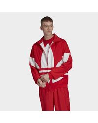 red adidas track jacket mens