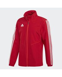 adidas Synthetik Tiro 19 All-Weather Jacke in Rot für Herren - Lyst