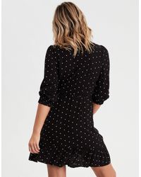 american eagle black wrap dress