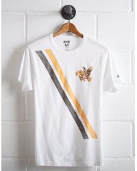 Tailgate White Men's Iowa Hawkeyes Stripe T-shirt for men