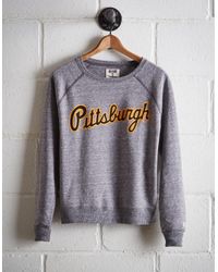 Tailgate Gray Women's Pittsburgh Pirates Crew Sweatshirt