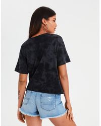 American Eagle Cotton Ae Acid Washed Nasa T Shirt In Black Lyst