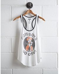 Tailgate White Women's Oklahoma State Ringer Tank