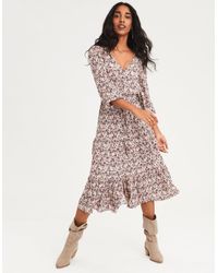 aerie tiered midi dress