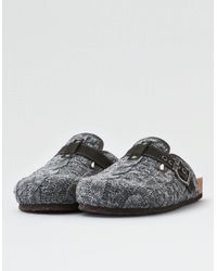 cable knit clogs