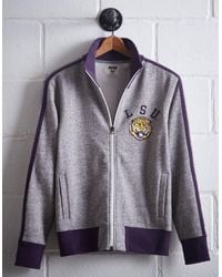 Tailgate Gray Men's Lsu Track Jacket for men