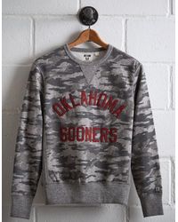 Tailgate Gray Men's Oklahoma Camo Sweatshirt for men