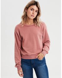 ae drop shoulder crew neck sweatshirt