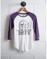 Tailgate White Women's Nyu Violets Baseball Shirt