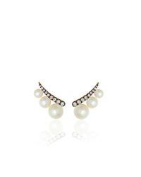 Jemma Wynne | Metallic Prive White Pearl Ear Climbers | Lyst