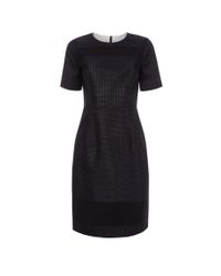 Paul Smith | Women'S Black Open Weave Panelled Shift Dress | Lyst